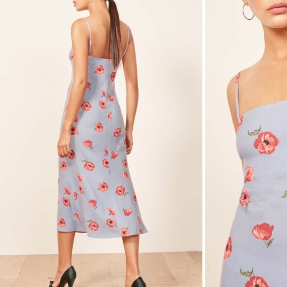 💜NWT Reformation Rosaly Midi Dress In Lola - Picture 3 of 6